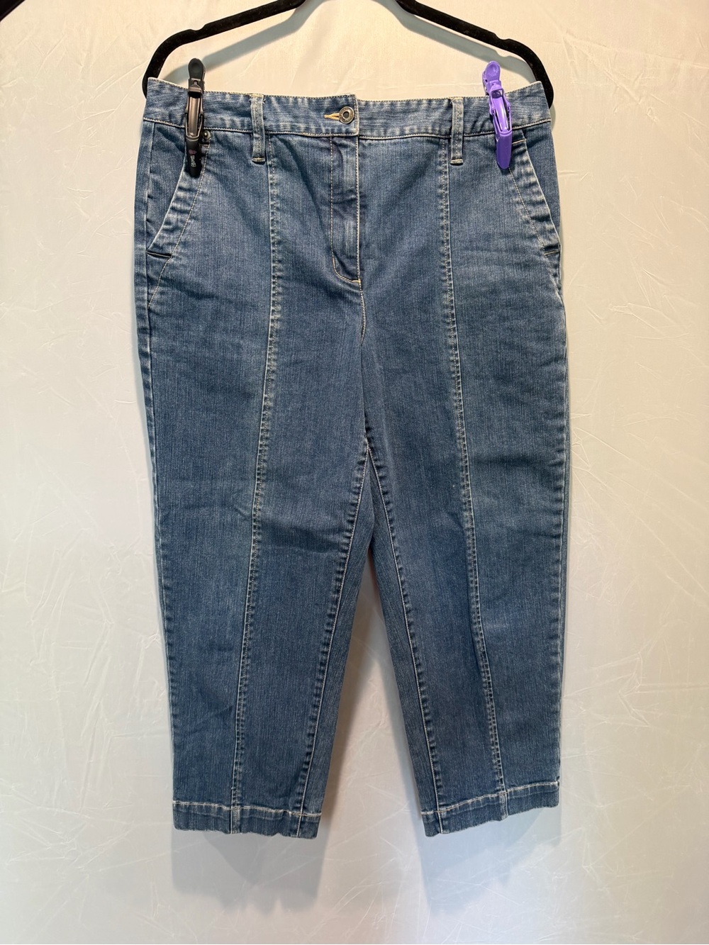 Talbots Speed Denim Capri Jeans Medium Wash Stretch